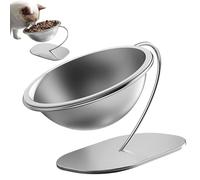 Plat de chat surélevé, bol de chat surélevé, Récipient alimentaire en métal pour chaton, Bol de compagnie levé avec une base stable, accessoires d'alimentation pour chats pour les petits à moyens anim