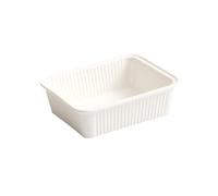 Plat de cuisson Assiette rectangulaire, assiette de cuisson, riz cuit, bol à salade fruits légers, sensation Premium, vaisselle en céramique for le thé l'après-midi Casserole(6.25 inches)
