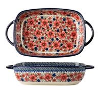 Plat de cuisson en céramique, cocotte de 2 litres, plat à lasagne rectangulaire, 13, 2 x 7, 5'', plats cuisson avec poignées, ustensiles, 8'' profondeur pour le dîner et le banquet