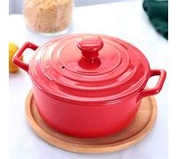 Plat de cuisson en céramique haute température, Cocotte en céramique multicolore avec couvercle 2, L