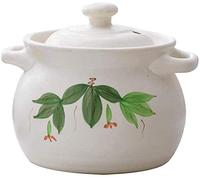 Plat de cuisson en céramique haute température, Cocotte en terre cuite blanche 1000 ml-4000 ml(Capacity 2600ml)