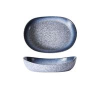 Plat de cuisson en céramique Plaque de cuisson résistante aux hautes températures, assiette ménage, poisson cuit à la vapeur, riz au four, ustensiles chauffage micro-ondes(Light blue,8inches)