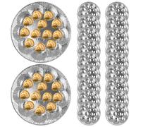Plat de cuisson Escargot, plaque Escargot 20pcs Foil en aluminium jetable plat d'escargot alimentaire Round 12 compartiment non glissant 6,7 pouces de cuisson Escargot, assiette d'escargot