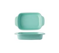 Plat de cuisson Plat à four rectangulaire en céramique Home Ceramic Plate Double Ear, compatible micro-ondes et gâteaux.(M)