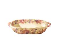 Plat de cuisson Plateau de cuisson rectangulaire à double oreille for riz cuit au four, plateau en céramique for fromage, micro-ondes domestique, 500 ml Casserole
