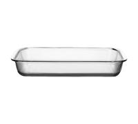 Plat de cuisson rectangulaire en verre borosilicate - Passe au four à micro-ondes - Transparent - Pour la cuisson des aliments