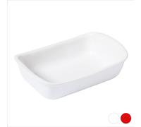 Plat de Four Pyrex Supreme Blanc Céramique Verre trempé