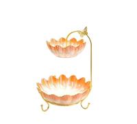 Plat de fruits Plateau à fruits de luxe en céramique haut de gamme, plateau à collation multicouche for bonbons, décoration de Table à thé for la maison, salon, pendaison de crémaillère, cadeau de mar