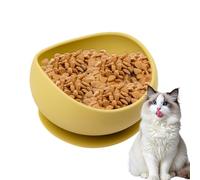 Plat de nourriture pour chats en silicone, Silicone Dog Bowl,Cat Dishs Whisker Friendly | Sucsins non glissés avec des bords surélevés pour les aliments humides et secs, les fournitures d'alimentation