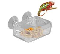Plat de nourriture pour reptiles anti-fuite | Reptile d'alimentation pour reptiles avec ventouse, plateau de nourriture anti-fuite pour stimuler les instincts de chasse, bol d'alimentation transparent