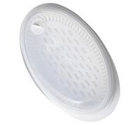 Plat de Poisson Vapeur Blanc Micro-ondes en Pp Alimentaire avec Couvercle | Cuisson au Micro-ondes, Trou D’aération, Lavage Facile, Usage Maison, Présent Crémaillère, 1 Pièce