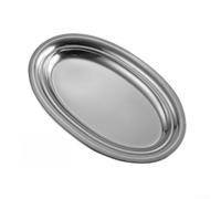 Plat de pour service 35cm Design Rétro Élégant Plat de pour service(40cm) | Acier inoxydable pour premium, style coréen , pour idéal pour poisson vapeur, 30cm, durable
