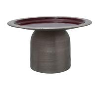 Plat de Présentation Design "Leca" 24cm Argent & Prune