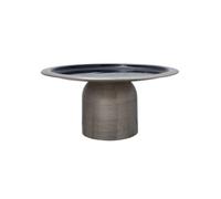Plat de Présentation Design "Leca" 29cm Argent & Bleu