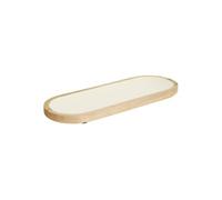 Plat de Présentation en Bois "Inaya" 40cm Blanc