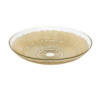 Plat de Présentation en Verre "Celeste" 30cm Doré