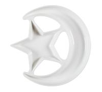 HOME DECO FACTORY, KA0605, Plat de Présentation Étoilé 22 cm - Idéal pour Salades, Fruits et Amuse-Bouches - Design Élégant et Pratique - Facile à Nettoyer - Couleur Nuit Étoilée