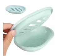 Plat de Savon avec Drain - Étui à Barre de Voyage à Double Couche avec Plateau Goutte à Goutte | Porte-Savon Portable Compact pour Salle de Bain, Douche ou Gym
