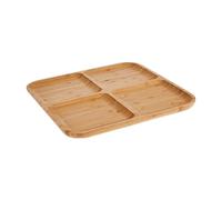 Koopman International Assiette en bambou K8719987314643 avec 4 compartiments Marron