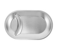 Plat de Service en Acier Inoxydable à Compartiments, Argenté, Chic | Sections Séparées, Usage Polyvalent, Résiste à L'usure, Nettoyage Facile, pour Apéritifs et Desserts