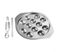 Plat de service en acier inoxydable avec poignées ergonomiques conçues pour fournir un confort lors de la prise des aliments chauds (ensemble)