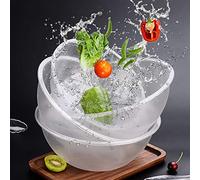 Plat de service en acrylique, récipients de service à salade réutilisables, bol à copeaux rond de grande capacité, vaisselle résistante à la rupture (grande taille 30 cm, résistance aux chutes 330 g)