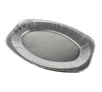 Plat de service en aluminium, ovale, 430 x 290 mm
