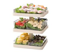 Plat de service en étage,élégant avec plusieurs compartiments | Bol de service à 3 niveaux pour collations - Pour mariage, anniversaire, pendaison de crémaillère, rassemblements jardin, barbecue