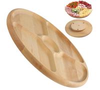 Plat de service KADAX, plateau tournant en bois naturel