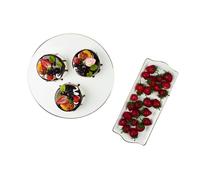 Plat de Service "Liseré" 34cm Blanc & Or