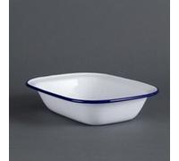 Plat de service rectangulaire acier émaillé olympia 280x190x55mm lot de 6 G