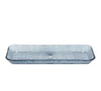 Plat de service rectangulaire KUSINTHA en verre Bleu Bitz