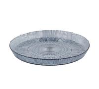 Plat de service rond KUSINTHA en verre Bleu Bitz
