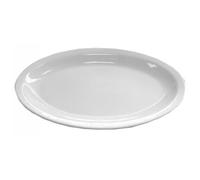 Assiette En Porcelaine Roma Blanche Ovale 24 Cm