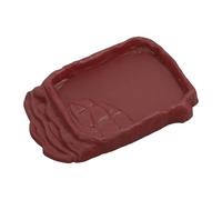 Plat d'eau De Serpent - Bowl Reptile en Terre Cuite, Accessoire D'habitat Décoratif | Piscine De Baignade en Céramique avec Étapes De Roche pour Dragon Barbu Tortoise Aquarium Intérieur