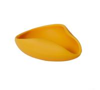 Plat doseur à café en silicone avec parois incurvées anti-déversement et disposition triangulaire à profil bas pour une intégration efficace de l'échelle (jaune)