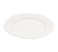Plat du Dîner en Céramique, Assiette Ronde Blanche 8 Pouces | Service de Table, la Cuisine et Présentation, Résiste aux Chocs, Facile à Nettoyer, Limite les Débordements