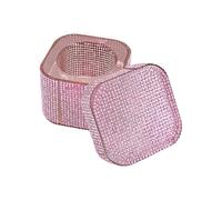 Plat élégant en verre à strass pour ongles en acrylique, support de brosse de manucure et stockage de liquide, structure bien conçue, outil de manucure en verre décoratif