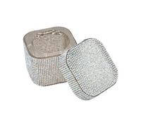 Plat élégant en verre à strass pour ongles en acrylique, support de brosse de manucure et stockage de liquide, structure bien conçue, outil de manucure en verre décoratif