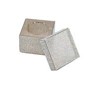 Plat élégant en verre à strass pour ongles en acrylique, support de brosse de manucure et stockage de liquide, structure bien conçue, outil de manucure en verre décoratif