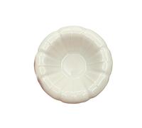 Plat en céramique avec huit pétales - Blanc pur