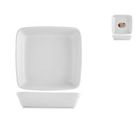 Plat En Céramique Carré Blanc 28X28X6 CM
