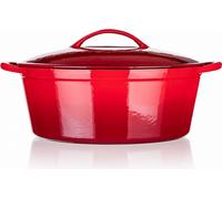 Plat en fonte EXCELLENT 41 x 26 x 20 cm, 6,7 l , avec couvercle, rouge