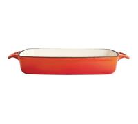 Plat en fonte rectangulaire 2.8 L orange Vogue Orange