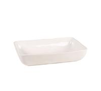 Plat en grès blanc L27 27x6.5x18cm Blanc