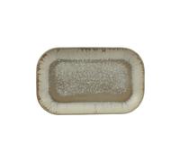 Plat en grès multicolore, de service, rectangulaire - Bloomingville, Bruyere - 31x19x3 cm