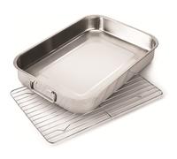 Plat en inox avec grille 30,5 x 41,7 cm pour barbecue Napoleon
