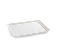 Plat en Plexiglas rectangulaire avec coins arrondis Blanc 325x225x17mm