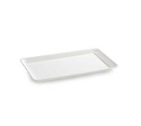 Plat en Plexiglas rectangulaire avec coins arrondis Blanc 350x200x17mm