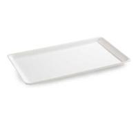 Plat en Plexiglas rectangulaire avec coins arrondis Blanc 400x250x17mm